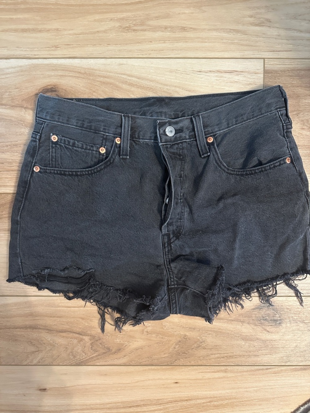 Levi's Black 501 Denim Shorts